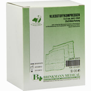 Vliesstoffkompressen 5x5cm Steril 4fach  25 x 2 Stück - ab 6,47 €
