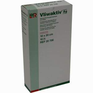 Vliwaktiv Ag 10x20cm Aktivkohle Saugkompresse mit Silber Kompressen Lohmann & Rauscher 10 Stück - ab 129,90 €