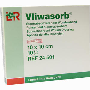 Vliwasorb Superabsorbierender Wundverband 10x10cm Steril  Lohmann & Rauscher 10 Stück - ab 40,99 €