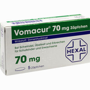 Vomacur 70mg Zäpfchen  5 Stück - ab 1,66 €