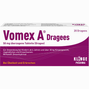 Vomex A Dragees N  20 Stück - ab 4,72 €