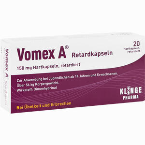 Vomex A Retardkapseln 20 Stück - ab 11,56 €