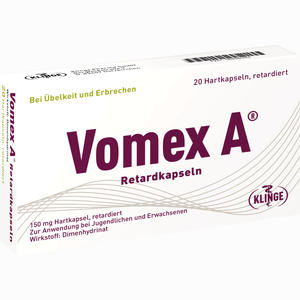 Vomex A Retardkapseln N  20 Stück - ab 0,00 €