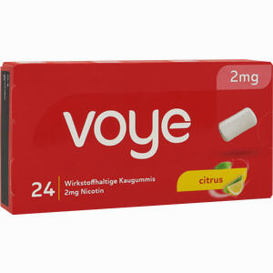 Voye Citrus 2mg Wirkstoffhaltiger Kaugummi mit Nikotin 24 Stück - ab 7,69 €