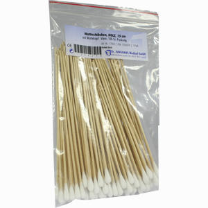 Wattestaebch Holz15cm M Wa 100 Stück - ab 1,36 €