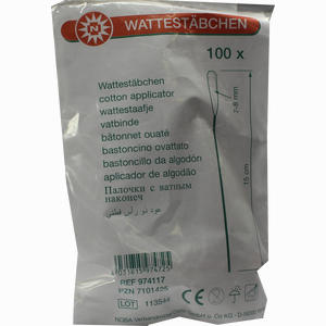 Wattestaebchen 15cm 7- 8mm 100 Stück - ab 5,13 &euro;