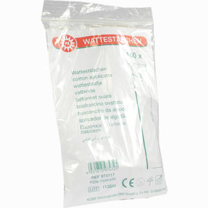 Wattestäbchen Holz 15cm Mittlerer Wattekopf 100 Stück - ab 1,62 €