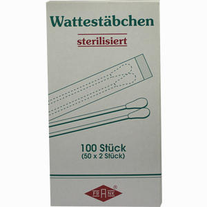 Wattestäbchen Holz M Wattekopf Sterilisiert 50 x 2 Stück - ab 0,00 &euro;