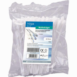 Watteträger 15cm mit Großem Wattekopf 50 Stück - ab 2,50 €