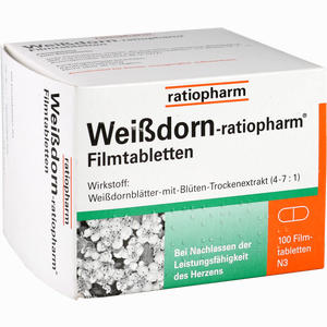 Weißdorn- Ratiopharm Filmtabletten  100 Stück - ab 15,68 €