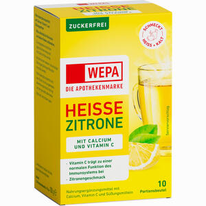 Wepa Heisse Zitrone+ Vit. C+ Calcium Zuckerfr. Pulver 10 x 10 g - ab 2,48 &euro;