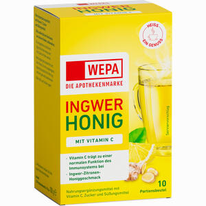 Wepa Ingwer+ Honig+ Vitamin C Pulver 10 x 10 g - ab 2,55 &euro;
