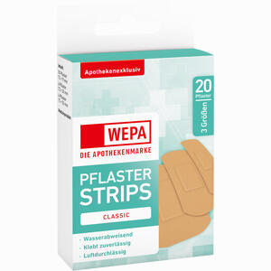 Wepa Pflaster Strips Classic Wasserabweisend 3 Größen  20 Stück - ab 1,75 €