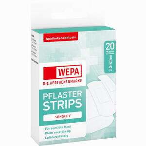 Wepa Pflaster Strips Sensitiv 3 Größen  20 Stück - ab 2,34 €