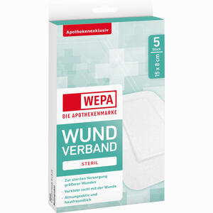Wepa Wundverband 15 X 8cm Steril Pflaster 5 Stück - ab 2,73 €