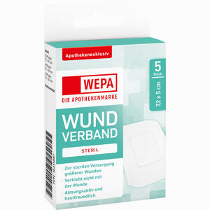 Wepa Wundverband 7.2 X 5cm Steril Pflaster 5 Stück - ab 1,44 €