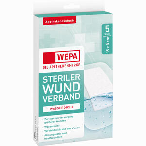 Wepa Wundverband Wasserdicht 15 X 8cm Steril Pflaster 5 Stück - ab 3,34 €