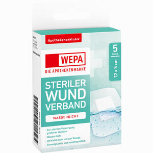 Wepa Wundverband Wasserdicht 7.2 X 5cm Steril Pflaster 5 Stück - ab 1,86 €