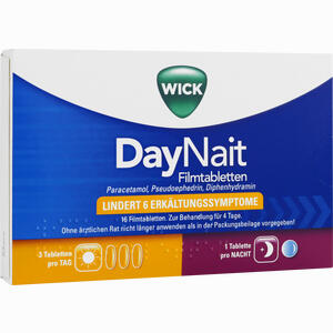 Abbildung von Wick Daynait Filmtabletten  16 Stück Abbildung von Wick Daynait Filmtabletten  16 Stück