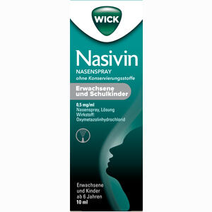Wick Nasivin Nasenspray Ok Erw. /Schulkin 0. 5 Mg/Ml 10 ml - ab 4,10 €