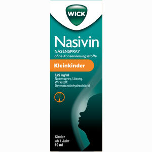 Wick Nasivin Nasenspray Ok Kleinkinder 0. 25 Mg/Ml 10 ml - ab 3,98 €