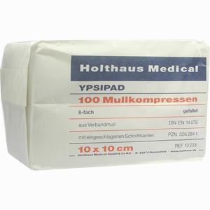 Ypsipad Mullkompressen Unsteril 8- Fach Gefaltet 10 X 10cm  100 Stück - ab 5,20 €