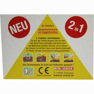 Zeckenkammkarte 1 Stück - ab 1,80 €