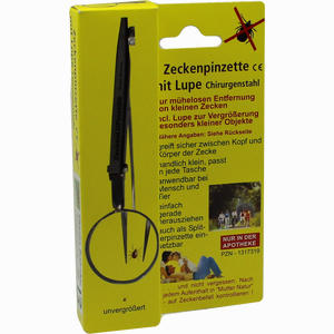 Zeckenpinzette mit Lupe Chirurgenstahl 1 Stück - ab 13,21 €