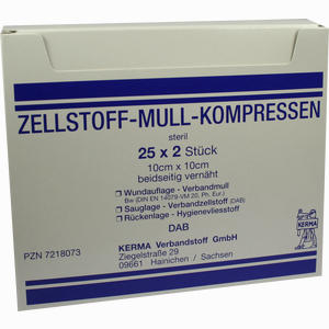 Zellstoff Mull Ko10x10ster 25 Stück - ab 13,31 &euro;