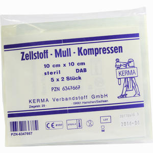 Zellstoff Mullkompressen 10cmx10cm Steril  5 x 2 Stück - ab 5,04 €