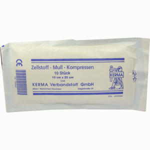 Zellstoff Mullkompressen 10cmx20cm Unsteril  10 Stück - ab 2,26 €