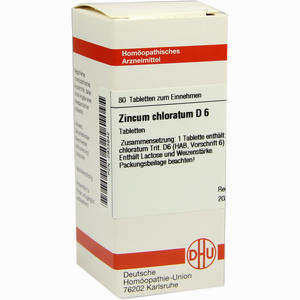 Zincum Chloratum D6 Tabletten 80 Stück - ab 9,03 €