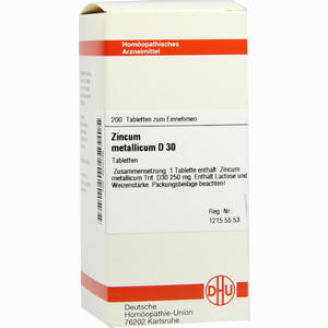 Zincum Metallicum D30 Tabletten 200 Stück - ab 0,00 &euro;