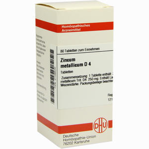 Zincum Metallicum D4 Tabletten 80 Stück - ab 7,80 €