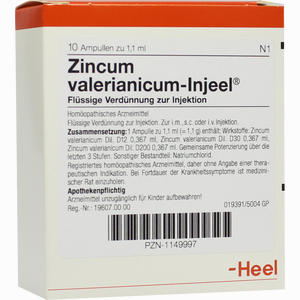 Zincum Valerianicum- Injeel Ampullen 10 Stück - ab 17,50 €