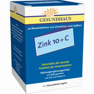 Zink 10+c Brausetabletten  40 Stück - ab 9,79 €