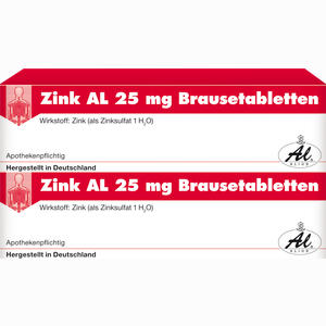Zink Al 25mg Brausetabletten  40 Stück - ab 4,71 €