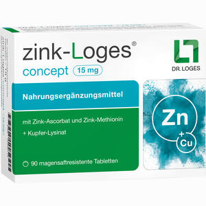 Zink- Loges Concept 15mg 90 Stück - ab 13,16 €
