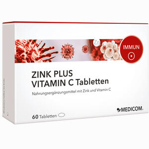 Zink Plus Vitamin C Tabletten  60 Stück - ab 0,00 &euro;