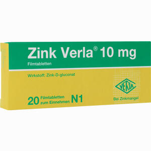 Zink Verla 10mg Filmtabletten 20 Stück - ab 3,66 &euro;