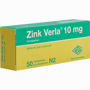 Zink Verla 10mg Filmtabletten 50 Stück - ab 7,30 €