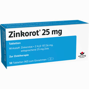 Zinkorot 25 Mg Tabletten 50 Stück - ab 11,11 €
