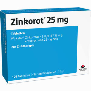 Zinkorot 25 Tabletten  100 Stück - ab 0,00 €