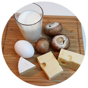 Lebensmittel mit Vitamin B2
