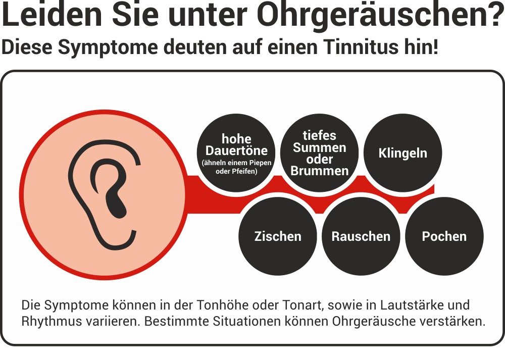Tinnitus - Symptome für Ohrgeräusche